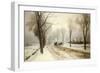 An Extensive Winter Landscape with a Horse and Cart, 1882-Anders Andersen-Lundby-Framed Giclee Print