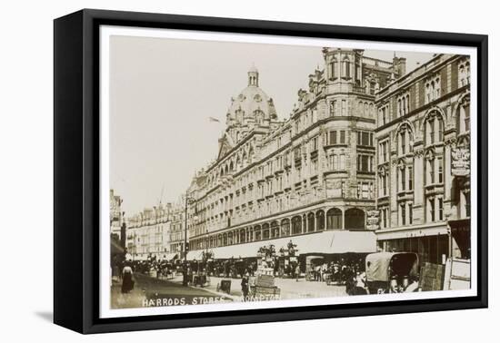 An Exterior View of Harrods London-null-Framed Stretched Canvas