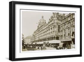 An Exterior View of Harrods London-null-Framed Art Print