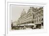 An Exterior View of Harrods London-null-Framed Premium Giclee Print