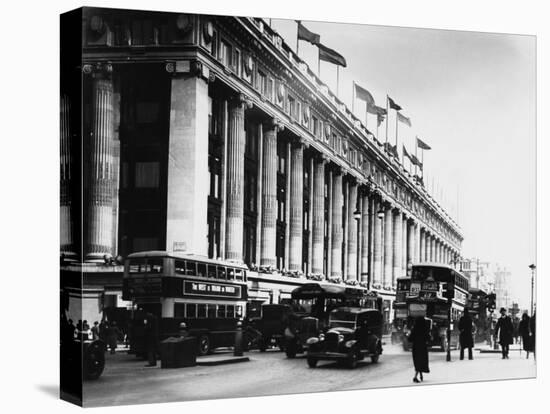 An Exterior View of Selfridges Department Store on London's Oxford Street-null-Stretched Canvas