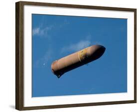 An External Fuel Tank Backdropped by a Blue And White Part of Earth-Stocktrek Images-Framed Photographic Print