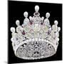 An Extraordinary Coloured Diamond, Diamond, Natural Pearl and Ruby Crown-null-Mounted Giclee Print