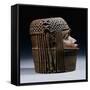 An Extremely Fine Benin Bronze Head, Uhunmwun-Elao (Middle Period)-null-Framed Stretched Canvas