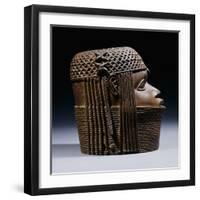 An Extremely Fine Benin Bronze Head, Uhunmwun-Elao (Middle Period)-null-Framed Giclee Print