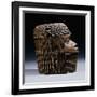 An Extremely Fine Benin Bronze Head, Uhunmwun-Elao (Middle Period)-null-Framed Giclee Print