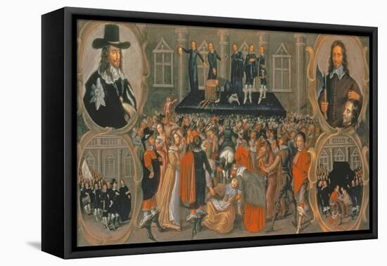 An Eyewitness Representation of the Execution of King Charles I (1600-49) of England, 1649-Weesop-Framed Stretched Canvas