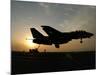 An F-14D Tomcat Makes An Arrested Landing As the Sun Sets-Stocktrek Images-Mounted Photographic Print