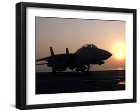 An F-14D Tomcat On the Flight Deck of USS Theodore Roosevelt-Stocktrek Images-Framed Photographic Print