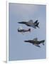 An F-15 Eagle, P-47 Thunderbolt, And F-4 Phantom Fly a Heritage Flight-Stocktrek Images-Framed Photographic Print