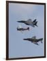 An F-15 Eagle, P-47 Thunderbolt, And F-4 Phantom Fly a Heritage Flight-Stocktrek Images-Framed Photographic Print