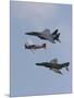 An F-15 Eagle, P-47 Thunderbolt, And F-4 Phantom Fly a Heritage Flight-Stocktrek Images-Mounted Photographic Print