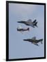 An F-15 Eagle, P-47 Thunderbolt, And F-4 Phantom Fly a Heritage Flight-Stocktrek Images-Framed Photographic Print