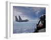 An F-15 Eagle Pilot Flies in Formation with His Wingman-Stocktrek Images-Framed Photographic Print