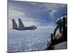 An F-15 Eagle Pilot Flies in Formation with His Wingman-Stocktrek Images-Mounted Photographic Print
