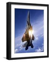 An F-15E Strike Eagle Pops Flares-Stocktrek Images-Framed Photographic Print