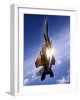 An F-15E Strike Eagle Pops Flares-Stocktrek Images-Framed Photographic Print