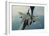 An F-15E Strike Eagle Receives Fuel from a Kc-135R Stratotanker-null-Framed Photographic Print