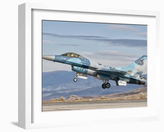 An F-16A Fighting Falcon of the Famous US Navy Topgun Naval Fighter Weapons School-Stocktrek Images-Framed Photographic Print