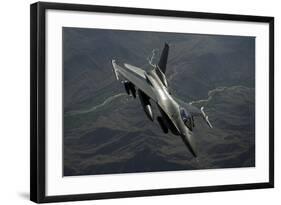 An F-16C Fighting Falcon Flies over Afghanistan-null-Framed Photographic Print