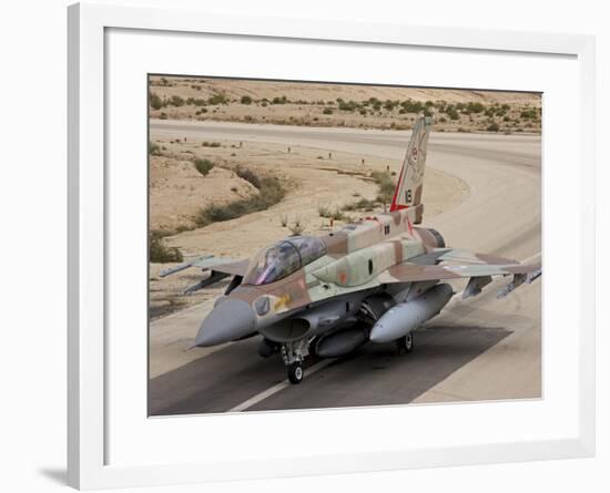 An F-16I Sufa of the Israeli Air Force On the Runway-Stocktrek Images-Framed Photographic Print