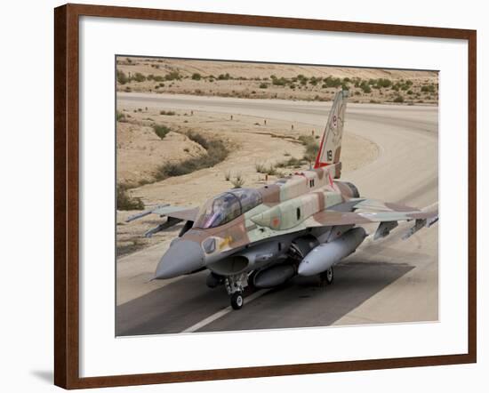 An F-16I Sufa of the Israeli Air Force On the Runway-Stocktrek Images-Framed Photographic Print
