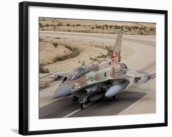 An F-16I Sufa of the Israeli Air Force On the Runway-Stocktrek Images-Framed Photographic Print