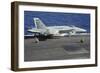 An F-18-A Hornet Prepares to Take Off from USS George H.W. Bush-null-Framed Photographic Print