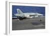 An F-18-A Hornet Prepares to Take Off from USS George H.W. Bush-null-Framed Photographic Print