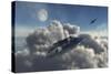 An F-22 Raptor Jetfighter Chasing a Ufo-Stocktrek Images-Stretched Canvas
