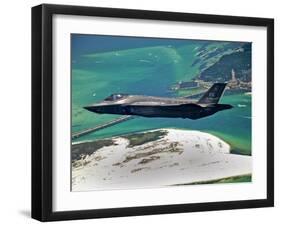 An F-35 Lightning II Flies Over Destin, Florida-Stocktrek Images-Framed Photographic Print