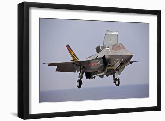 An F-35 Lightning Ii Prepares for Landing-null-Framed Photographic Print