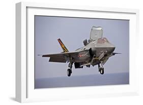 An F-35 Lightning Ii Prepares for Landing-null-Framed Photographic Print