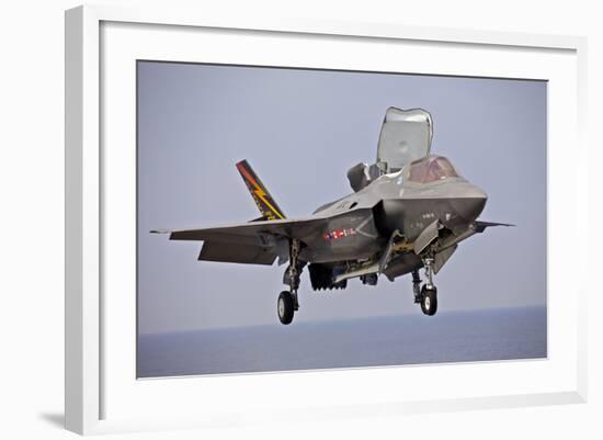 An F-35 Lightning Ii Prepares for Landing-null-Framed Photographic Print