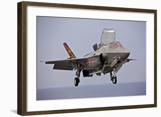 An F-35 Lightning Ii Prepares for Landing-null-Framed Photographic Print