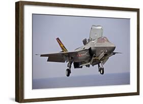 An F-35 Lightning Ii Prepares for Landing-null-Framed Photographic Print