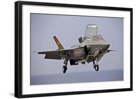 An F-35 Lightning Ii Prepares for Landing-null-Framed Photographic Print