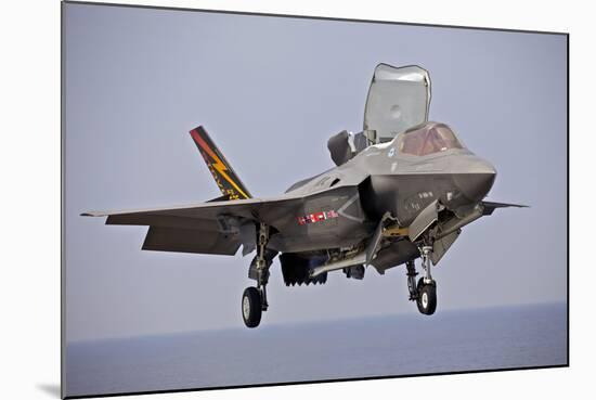 An F-35 Lightning Ii Prepares for Landing-null-Mounted Photographic Print