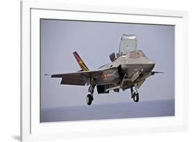 An F-35 Lightning Ii Prepares for Landing-null-Framed Photographic Print