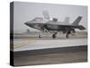 An F-35B Lightning II Joint Strike Fighter Prepares To Make a Vertical Landing-Stocktrek Images-Stretched Canvas