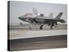 An F-35B Lightning II Joint Strike Fighter Prepares To Make a Vertical Landing-Stocktrek Images-Stretched Canvas