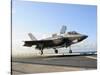 An F-35B Lightning II Lifts Off the Flight Deck of USS Wasp-Stocktrek Images-Stretched Canvas