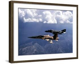 An F-5 Tiger II And F-4 Phantom II During a Tactics Development Flight-Stocktrek Images-Framed Photographic Print