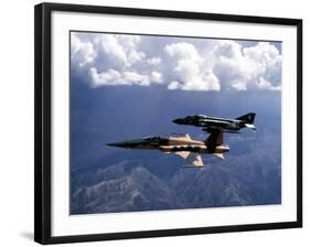 An F-5 Tiger II And F-4 Phantom II During a Tactics Development Flight-Stocktrek Images-Framed Photographic Print