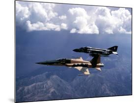 An F-5 Tiger II And F-4 Phantom II During a Tactics Development Flight-Stocktrek Images-Mounted Photographic Print