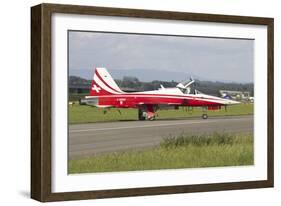 An F-5E Tiger Ii Aircraft of the Patrouille Suisse Aerobatic Team-null-Framed Photographic Print