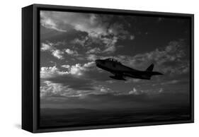 An F-86F Sabre in Flight Near Glendale, California-null-Framed Stretched Canvas