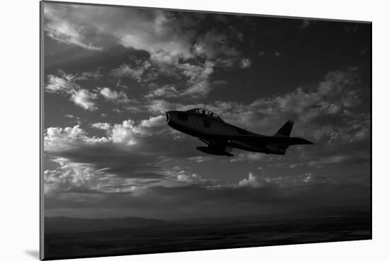 An F-86F Sabre in Flight Near Glendale, California-null-Mounted Photographic Print