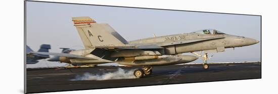 An F/A-18 Hornet Lands Aboard USS Harry S. Truman-Stocktrek Images-Mounted Photographic Print