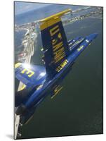 An F/A-18 Hornet of the Blue Angels Over Pensacola Beach, Florida-Stocktrek Images-Mounted Premium Photographic Print